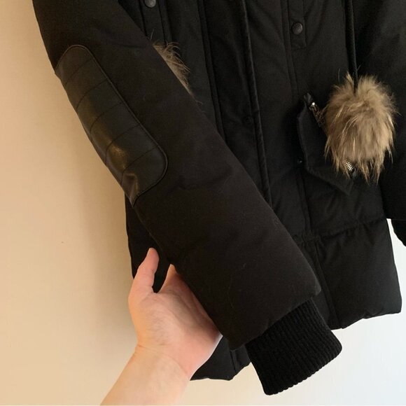 Nicole Benisti Nb Series Down Filled Fur Trim Parka Coat Jacket Black Size XS - Picture 9 of 16